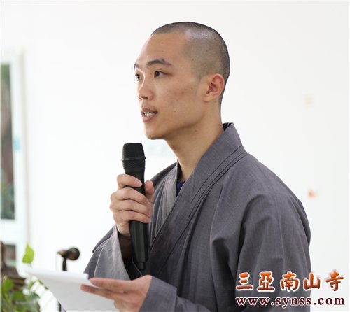 学僧代表普学代表全体学僧讲话