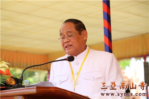 柬埔寨宗教部部长孟肯讲话
